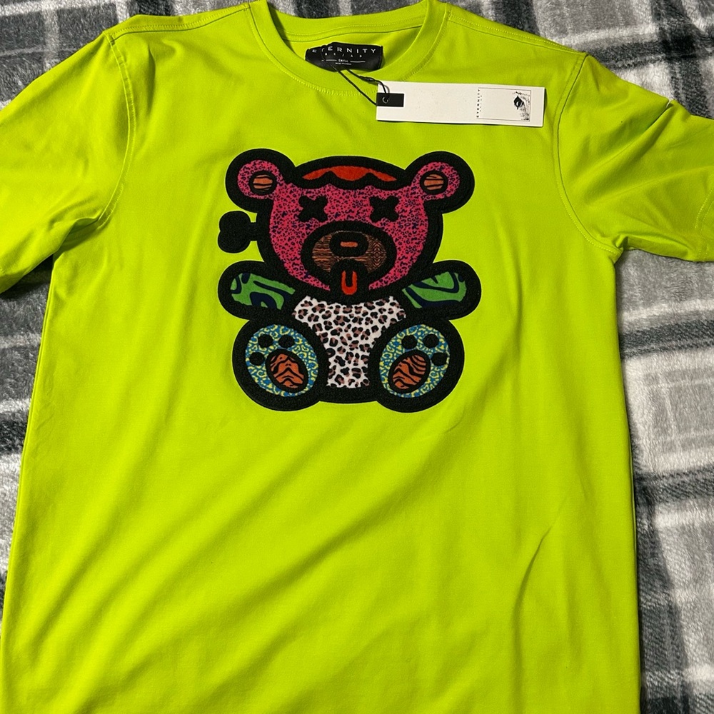 ETERNITY Green Sleeve Tee with Graphic Design